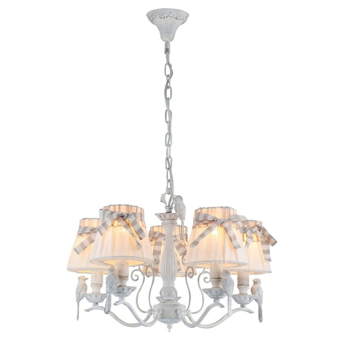 Люстра подвесная Bird 5x40W E14 белый 55x55x37см