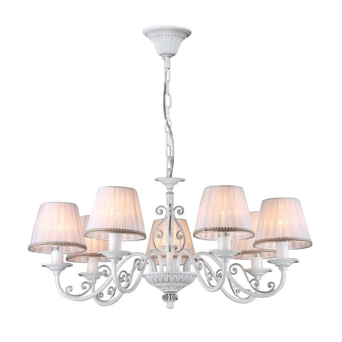 Люстра подвесная Sunrise 7x40W E14 белоснежный 74x74x89см