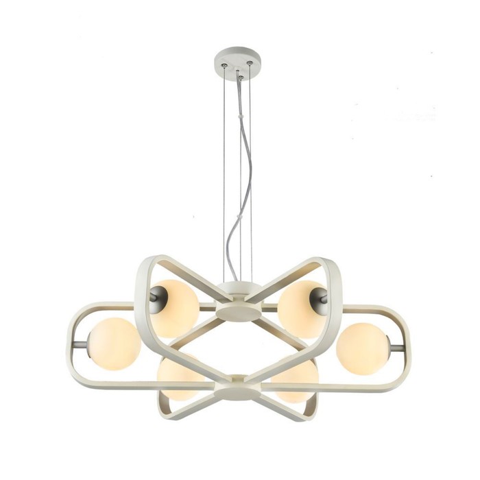 Люстра Подвесная Avola 6x40W G9 белый, серебро 65x65x20,1см