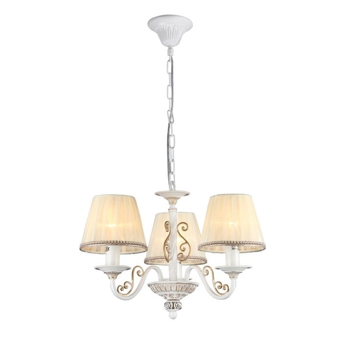 Люстра подвесная Sunrise 3x40W E14 белое золото 50x50x84см