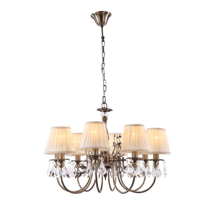 Люстра подвесная Latona 8x40W E14 бронза 66x66x0см