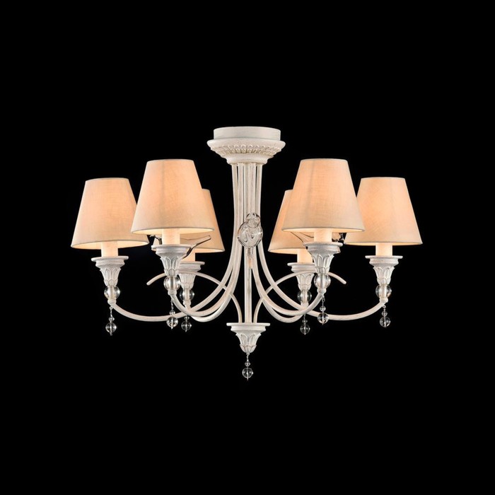 Люстра подвесная Torino 6x40W E14 белый 69x69x48см