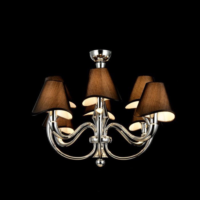 Люстра Подвесная Boscage 8x40W E14 никель 76x76x50см