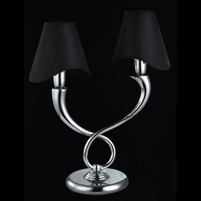 Настольная лампа Boscage 2x40W E14 никель 37x17x46см