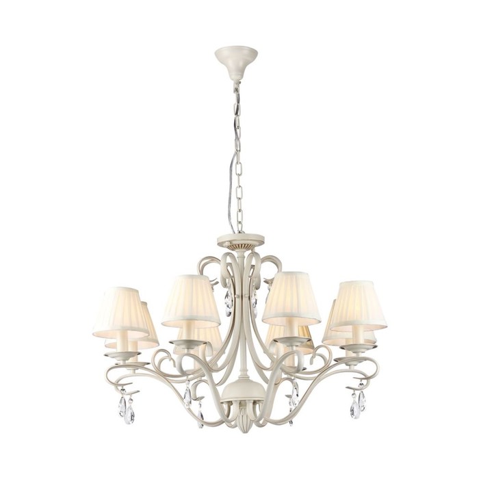 Люстра подвесная Brionia 8x40W E14 кремовое золото 76x76x53см