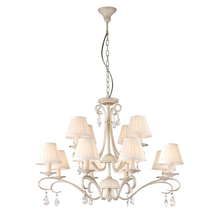 Люстра подвесная Brionia 12x40W E14 кремовое золото 84x84x62см