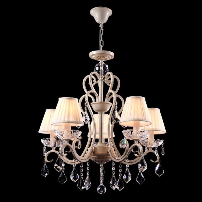 Люстра подвесная Triumph 5x40W E14 кремовое золото 63x63x70см