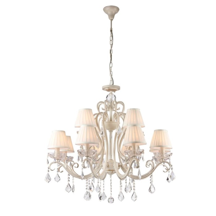 Люстра подвесная Triumph 12x40W E14 кремовое золото 86x86x82см