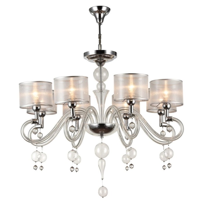 Люстра потолочная Bubble Dreams 8x40W E14 хром 84x84x73см