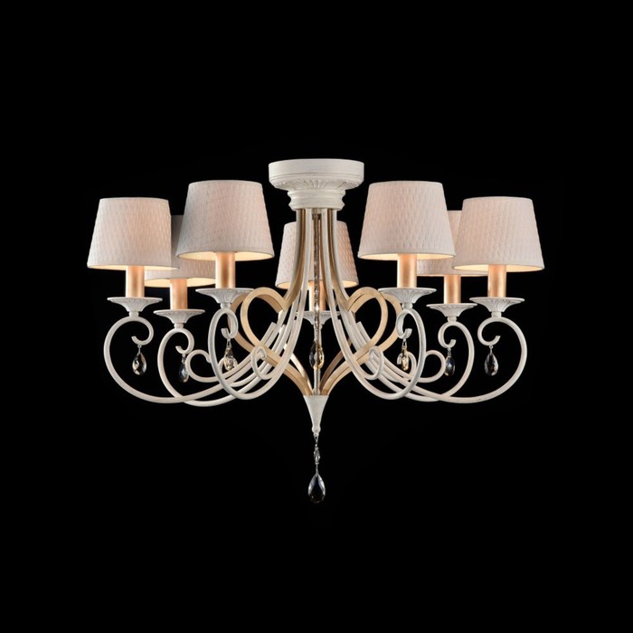 Люстра подвесная Enna 7x40W E14 белое золото 75x75x57см