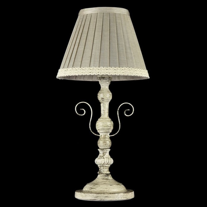 Настольная лампа Felicita 1x40W E14 белый с патиной 20x20x41см