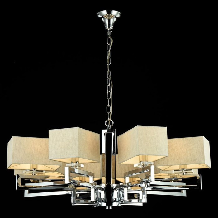 Люстра Подвесная Megapolis 8x40W E14 никель 84x84x38см