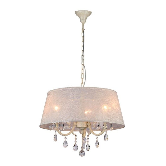 Люстра подвесная Filomena 3x40W E14 слоновая кость 55x55x45см