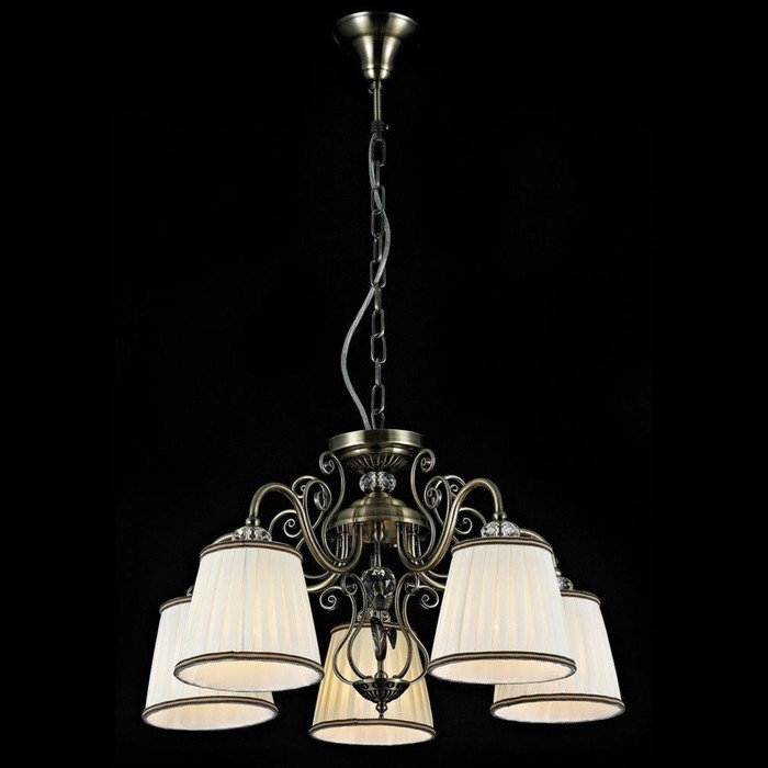 Люстра подвесная Vintage 5x40W E14 бронза 58x58x36см