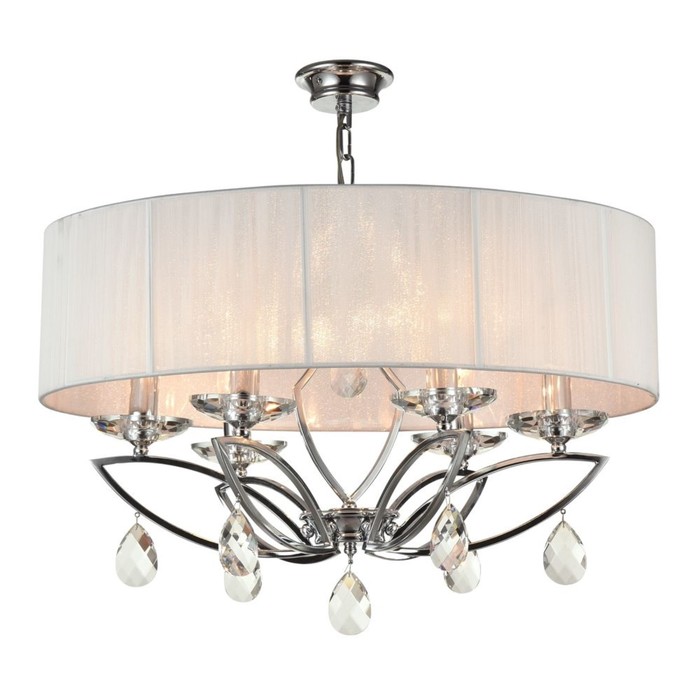 Люстра Подвесная Miraggio 6x40W E14 хром 60x60x42см