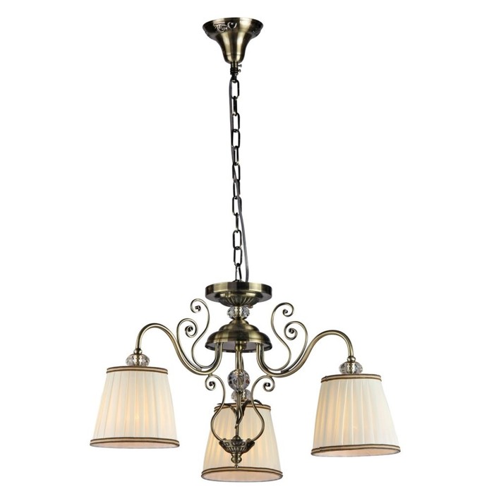 Люстра подвесная Vintage 3x40W E14 бронза 58x58x36см