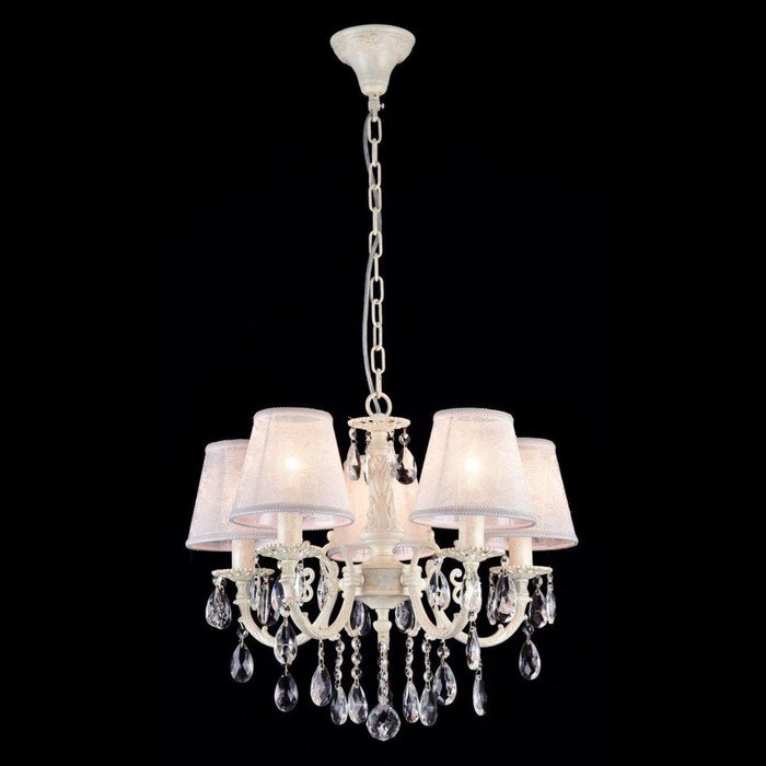 Люстра подвесная Filomena 5x40W E14 слоновая кость 53x53x45см