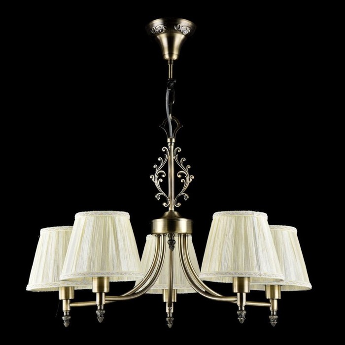 Люстра подвесная Vesta 5x40W E14 бронза 62x62x0см