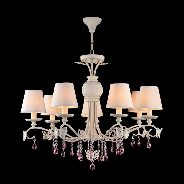 Люстра подвесная Fiona 7x40W E14 пастельно - розовый 81x81x69см