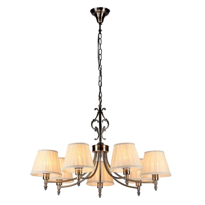 Люстра подвесная Vesta 7x40W E14 бронза 75x75x0см