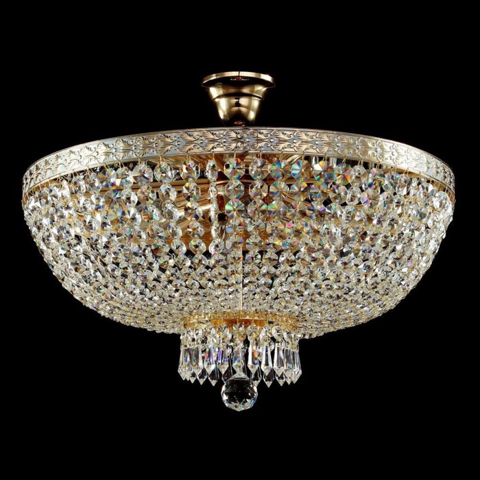 Люстра потолочная Bella 6x60W E14 белое золото 50x50x37см