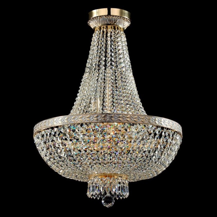 Люстра потолочная Bella 8x60W E14 белое золото 50x50x105см