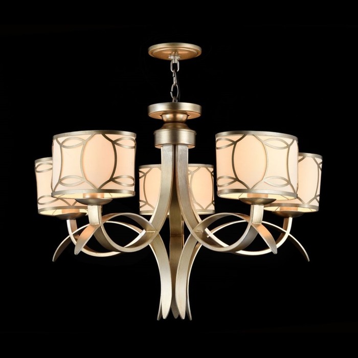 Люстра подвесная Fibi 5x40W E14 кварцевое золото 73,5x73,5x50,1см