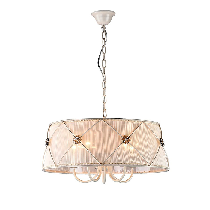 Светильник Lea 5x40Вт E14 белое золото 55x55x30см