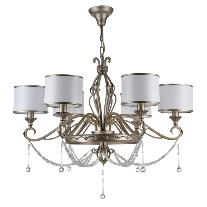 Люстра подвесная Fiore 6x40W E14 античное золото 79x79x62см