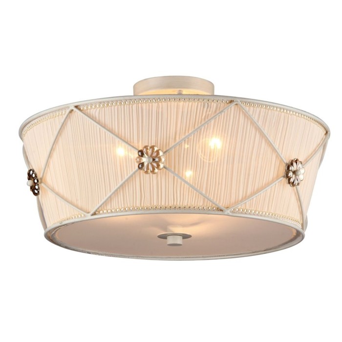 Люстра потолочная Lea 3x40W E27 белое золото 45x45x23см