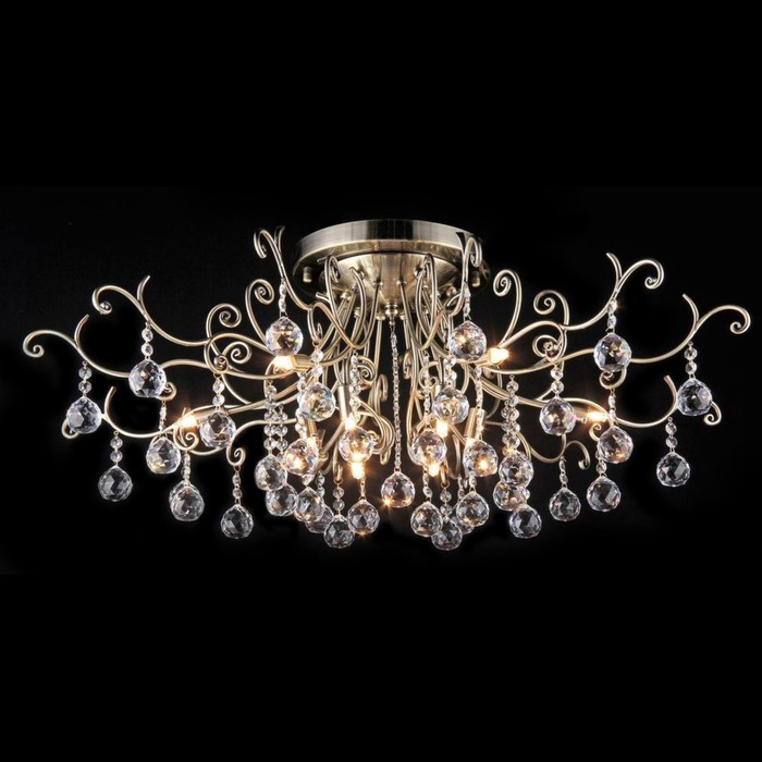 Люстра потолочная Frost 12x40W G9 бронза 89x89x34см