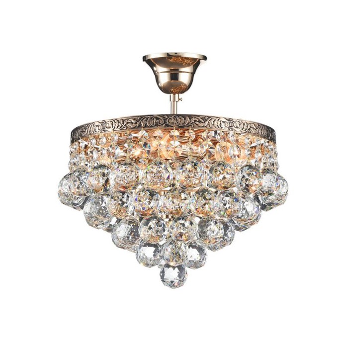 Люстра потолочная Gala 4x60W E27 золото 30x30x33см