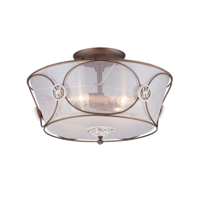 Люстра потолочная Letizia 4x40W E27 бронза 54x54x36см