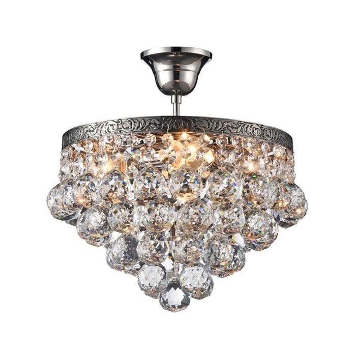 Люстра потолочная Gala 4x60W E27 никель 30x30x33см