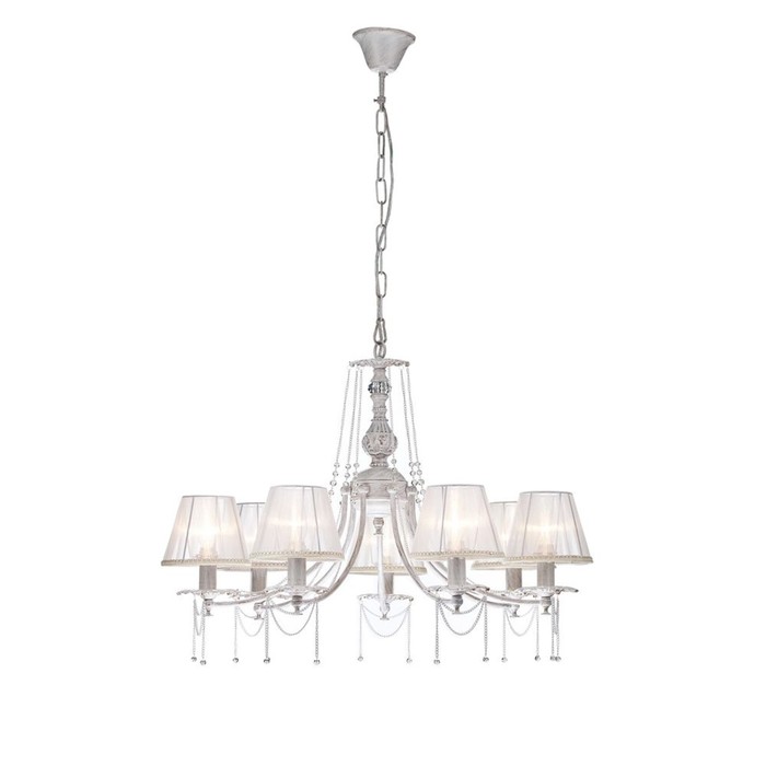 Люстра подвесная Lolita 7x40W E14 кремовое золото 74x74x57см