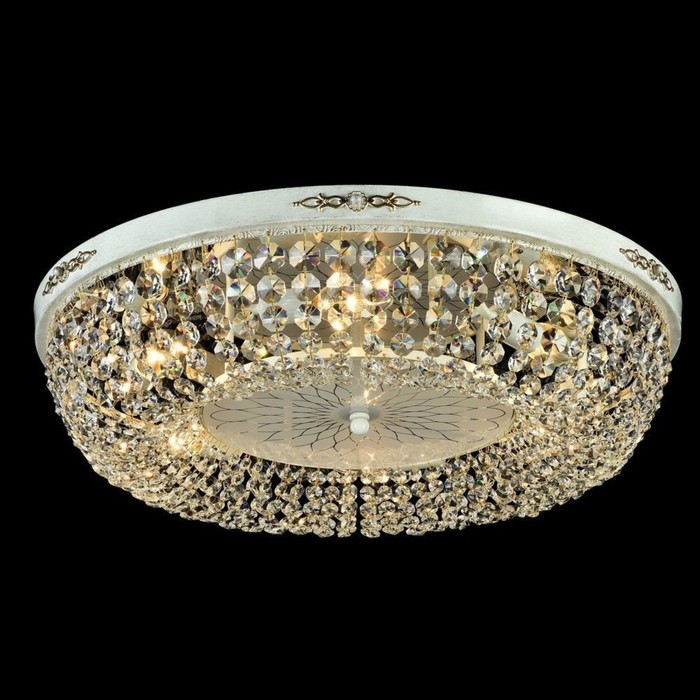 Люстра потолочная Garda 6x60W E14 кремовое золото 60x60x14,5см