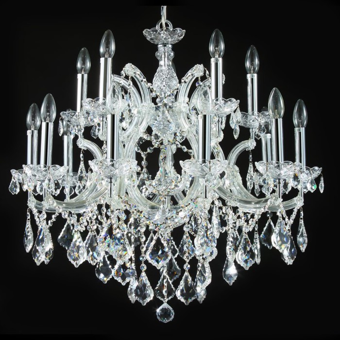 Люстра подвесная Inverno 16x40W E14 серебро 75x75x66см