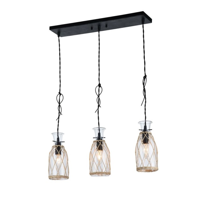 Подвес Rappe 3x40W E14 черный 62x12x23см