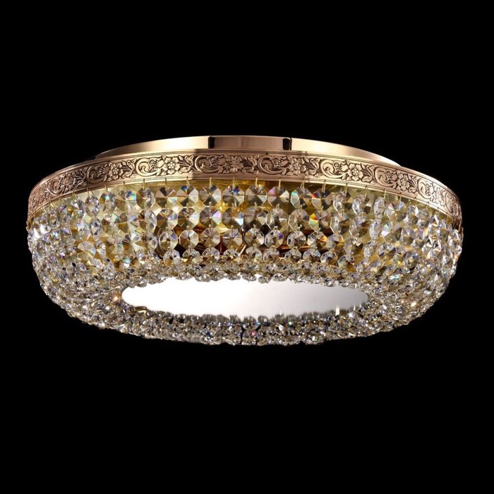 Люстра потолочная Luna 6x60W E27 золото 45x45x12,5см