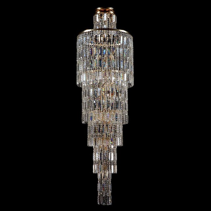 Люстра подвесная Niagara 16x60W E14 золото 51,5x51,5x175см