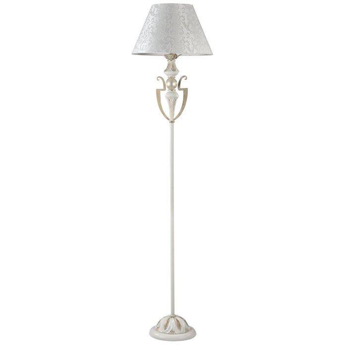 Торшер Monile 1x40W E27 белое золото 39x39x160см