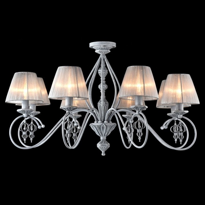 Люстра подвесная Monsoon 8x40W E14 серый антик 85x85x50см