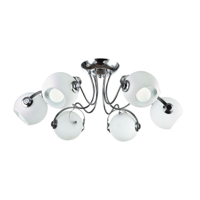 Люстра потолочная Joel 6x60W E14 хром 28x28x76см