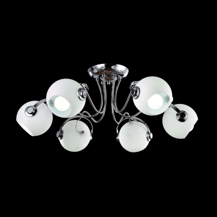 Люстра потолочная Joel 6x60W E14 хром 28x28x76см