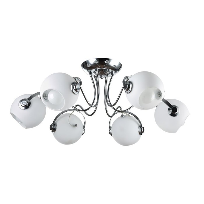 Люстра потолочная Joel 6x60W E14 хром 28x28x76см