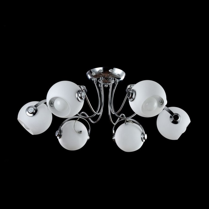 Люстра потолочная Joel 6x60W E14 хром 28x28x76см