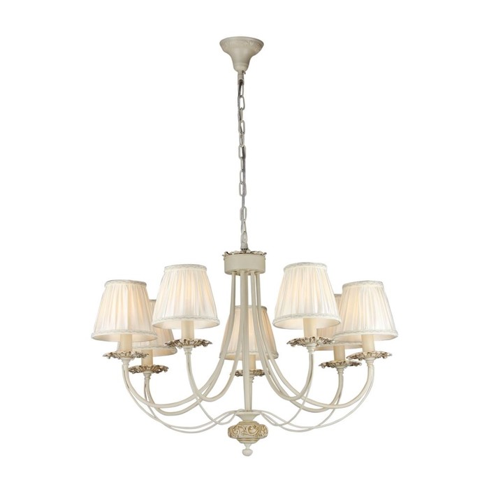 Люстра подвесная Olivia 7x40W E14 слоновая кость 75x75x52см