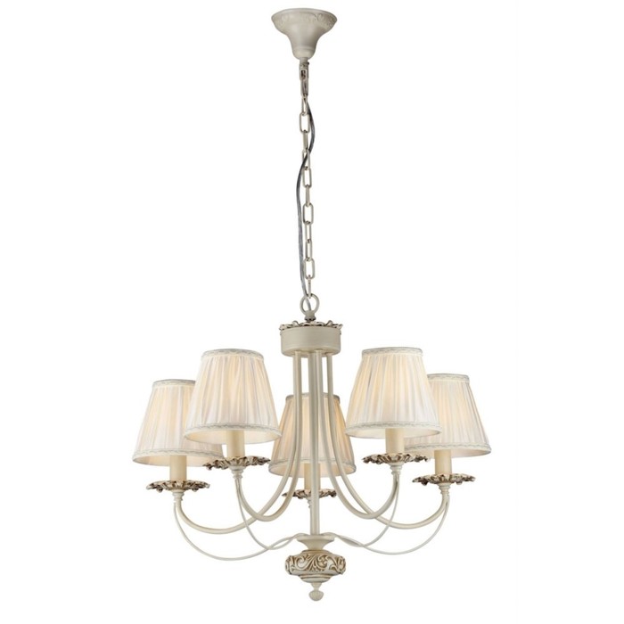 Люстра подвесная Olivia 5x40W E14 слоновая кость 63x63x50см