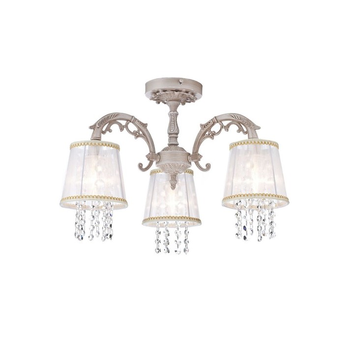 Люстра потолочная Omela 3x40W E14 кремовое золото 54x54x36см