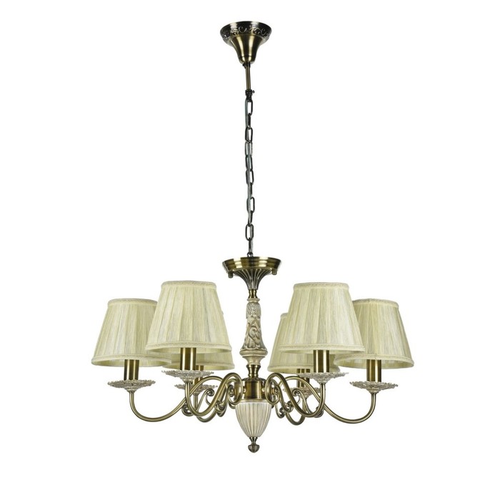 Люстра подвесная Battista 6x40W E14 бронза 66x66x0см